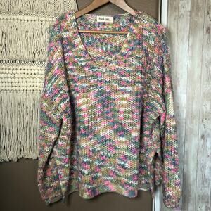 Peach Love California Colorful Sweater